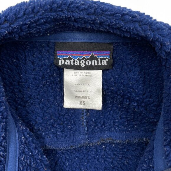 Patagonia Fleece Blue Regulator Polartec USA Made  Zip Sweater Jacket Women's XS - Picture 4 of 10